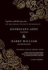 Gold Foil Roses - Wedding Invitation